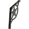 Ekena Millwork Austin Wrought Iron Bracket, (Single center brace), Antiqued Silver 1 1/2"W x 10"D x 12"H BKTM01X10X12SAUASV - alternate 1